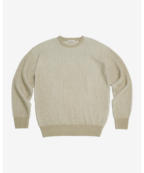 Cashmere Blended Crew neck Knit (Beige)