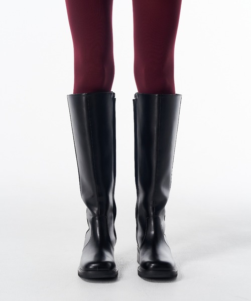 JOSE MOON（ジョゼムーン）の「SQUARE LONG BOOTS/スクエアロングブーツ（ブーツ・レディース・ブラック・39/37/35）」の2枚目の写真