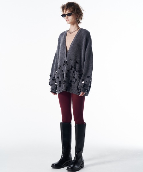 JOSE MOON（ジョゼムーン）の「SQUARE LONG BOOTS/スクエアロングブーツ（ブーツ・レディース・ブラック・39/37/35）」の7枚目の写真