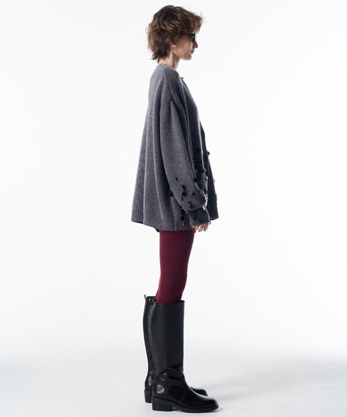 JOSE MOON（ジョゼムーン）の「SQUARE LONG BOOTS/スクエアロングブーツ（ブーツ・レディース・ブラック・39/37/35）」の9枚目の写真