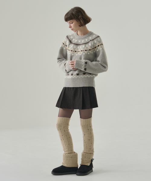 DRAWFIT WOMEN（ドローフィットウーマン）の「[ドローフィットウィメン x アロハ] フェンスノルディックプルオーバーニット [L.GREY]（ニット/セーター・レディース・その他・SMALL/MEDIUM）」の21枚目の写真
