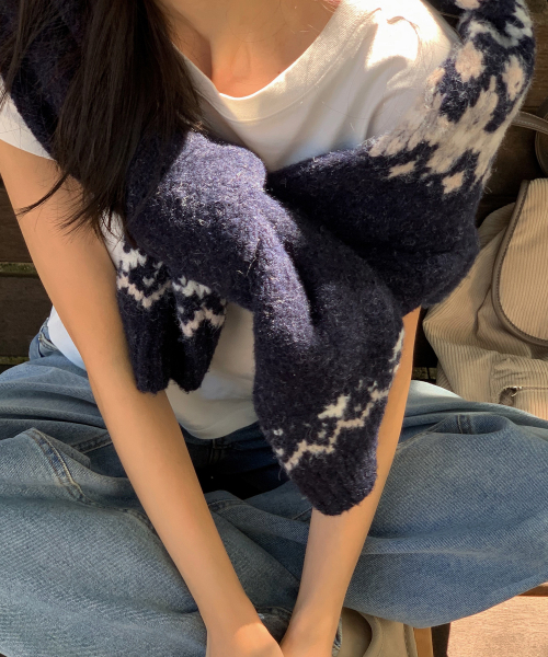 DRAWFIT WOMEN（ドローフィットウーマン）の「[ドローフィットウィメン x アロハ] フェンスノルディックプルオーバーニット [L.GREY]（ニット/セーター・レディース・その他・SMALL/MEDIUM）」の11枚目の写真