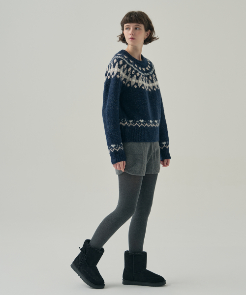 DRAWFIT WOMEN（ドローフィットウーマン）の「[ドローフィットウィメン x アロハ] フェンスノルディックプルオーバーニット [L.GREY]（ニット/セーター・レディース・その他・SMALL/MEDIUM）」の4枚目の写真