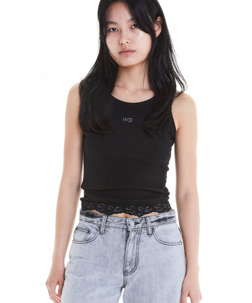 WHOLE PAPER(ホールペーパー)の「レーススリーブレス(ブラック)(Tシャツ/カットソー・レディース・その他・ONE)」の1枚目の写真