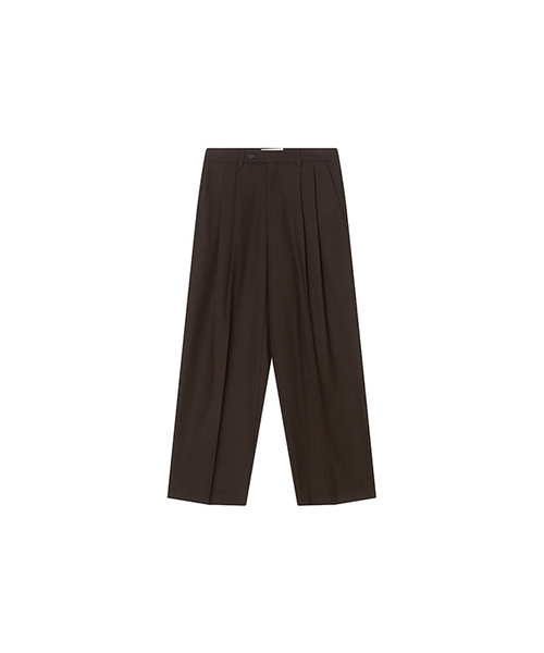 MAYVERU(メイバーユー)の「Flat Pintuck Slacks _ Brown(スラックス・レディース・ブラウン・SMALL/MEDIUM)」の1枚目の写真