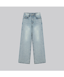 Classic washing wide denim pants_Vintage blue