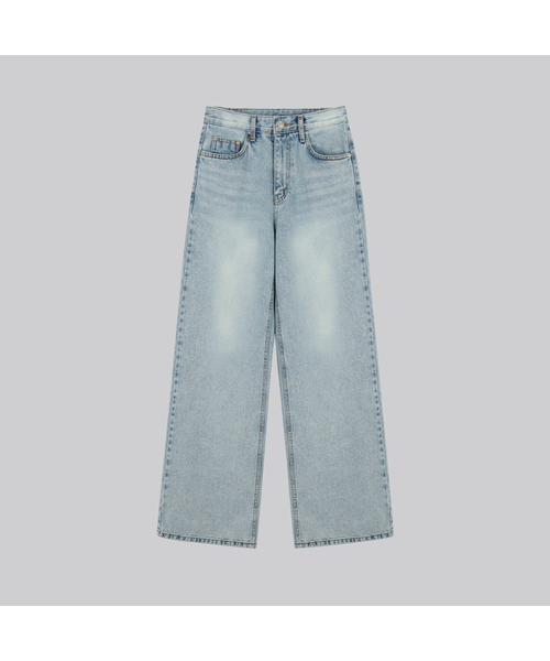 FRIVER07(フリバー07)の「Classic washing wide denim pants_Vintage blue(デニムパンツ・レディース・ブルー・SMALL/MEDIUM)」の1枚目の写真