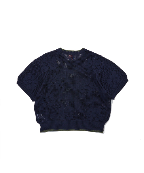 PENFIELD(ペンフィールド)の「フラワーパターンハーフスリーブニットプルオーバーネイビー_FR2KT40F(ニット/セーター・レディース・ネイビー・SMALL/MEDIUM)」の3枚目の写真
