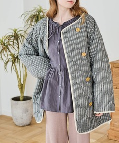 ファンシーツイードペプラム ジレ（その他アウター）｜ANY SIS