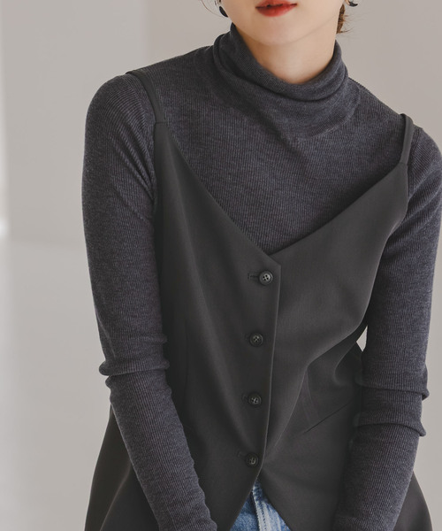 Noble（ノーブル）の「《セットアップ対応》フローツイルキャミビスチェ（その他トップス・レディース・モカ/ブルー/チャコールグレー・FREE）」の6枚目の写真