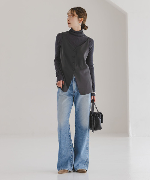 Noble（ノーブル）の「《セットアップ対応》フローツイルキャミビスチェ（その他トップス・レディース・モカ/ブルー/チャコールグレー・FREE）」の7枚目の写真