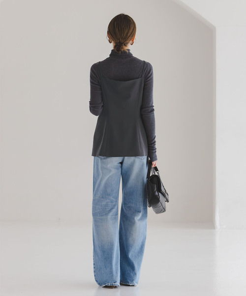 Noble（ノーブル）の「《セットアップ対応》フローツイルキャミビスチェ（その他トップス・レディース・モカ/ブルー/チャコールグレー・FREE）」の14枚目の写真