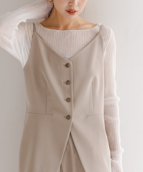 Noble（ノーブル）の「《セットアップ対応》フローツイルキャミビスチェ（その他トップス・レディース・モカ/ブルー/チャコールグレー・FREE）」の16枚目の写真