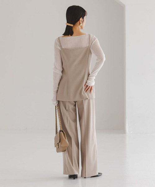 Noble（ノーブル）の「《セットアップ対応》フローツイルキャミビスチェ（その他トップス・レディース・モカ/ブルー/チャコールグレー・FREE）」の19枚目の写真