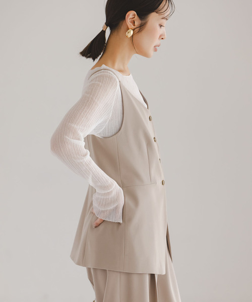 Noble（ノーブル）の「《セットアップ対応》フローツイルキャミビスチェ（その他トップス・レディース・モカ/ブルー/チャコールグレー・FREE）」の22枚目の写真