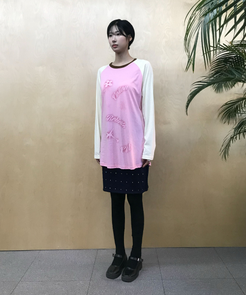 COTTONREBIRTHCLUB(コットンリバースクラブ)の「コントラストラグランTシャツ(ピンク)(Tシャツ/カットソー・レディース・その他・FREE)」の14枚目の写真