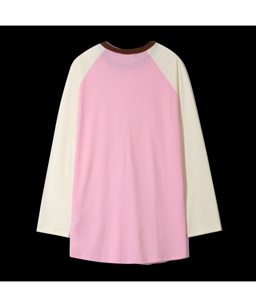 COTTONREBIRTHCLUB(コットンリバースクラブ)の「コントラストラグランTシャツ(ピンク)(Tシャツ/カットソー・レディース・その他・FREE)」の9枚目の写真
