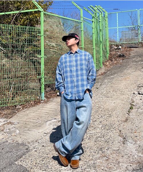 BALLUTE(バリュート)の「ALL WEATHER OVER SILHOUETTE SHIRTS (BLUE CHECK)(シャツ/ブラウス・レディース・その他・SMALL/MEDIUM/LARGE)」の4枚目の写真