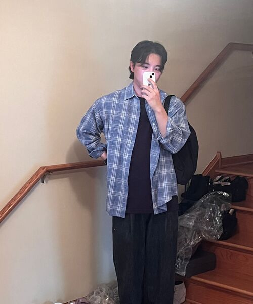 BALLUTE(バリュート)の「ALL WEATHER OVER SILHOUETTE SHIRTS (BLUE CHECK)(シャツ/ブラウス・レディース・その他・SMALL/MEDIUM/LARGE)」の7枚目の写真
