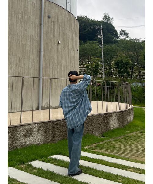 BALLUTE(バリュート)の「ALL WEATHER OVER SILHOUETTE SHIRTS (BLUE CHECK)(シャツ/ブラウス・レディース・その他・SMALL/MEDIUM/LARGE)」の10枚目の写真