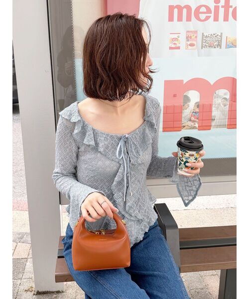 LAGUNAMOON(ラグナムーン)の「レースフリルデザインシャツ 【夏服】 【シアートップス】(シャツ/ブラウス・レディース・ブルー/ブラック/ブラウン/ホワイト・FREE)」の18枚目の写真