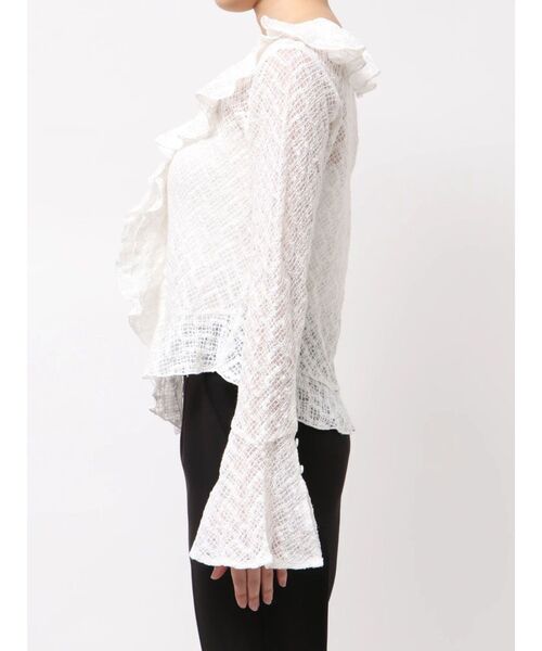 LAGUNAMOON(ラグナムーン)の「レースフリルデザインシャツ 【夏服】 【シアートップス】(シャツ/ブラウス・レディース・ブルー/ブラック/ブラウン/ホワイト・FREE)」の13枚目の写真