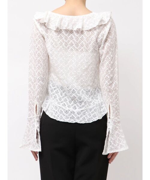 LAGUNAMOON(ラグナムーン)の「レースフリルデザインシャツ 【夏服】 【シアートップス】(シャツ/ブラウス・レディース・ブルー/ブラック/ブラウン/ホワイト・FREE)」の14枚目の写真