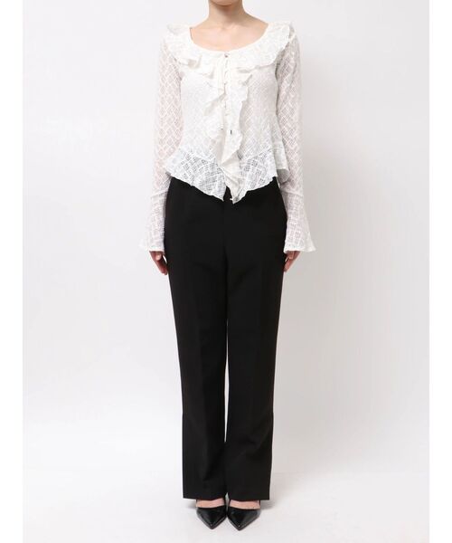 LAGUNAMOON(ラグナムーン)の「レースフリルデザインシャツ 【夏服】 【シアートップス】(シャツ/ブラウス・レディース・ブルー/ブラック/ブラウン/ホワイト・FREE)」の19枚目の写真