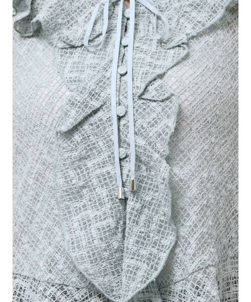 LAGUNAMOON(ラグナムーン)の「レースフリルデザインシャツ 【夏服】 【シアートップス】(シャツ/ブラウス・レディース・ブルー/ブラック/ブラウン/ホワイト・FREE)」の21枚目の写真