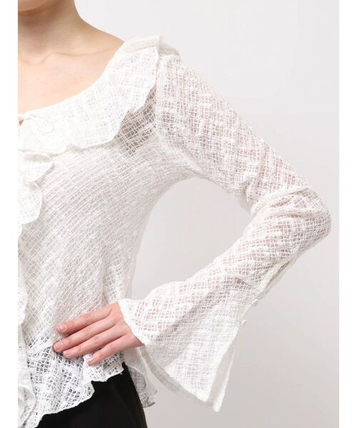 LAGUNAMOON(ラグナムーン)の「レースフリルデザインシャツ(シャツ/ブラウス・レディース・ブルー/ブラック/ブラウン/ホワイト・FREE)」の17枚目の写真