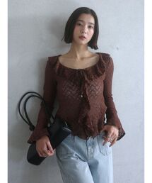 LAGUNAMOON | レースフリルデザインシャツ 春服(シャツ/ブラウス)