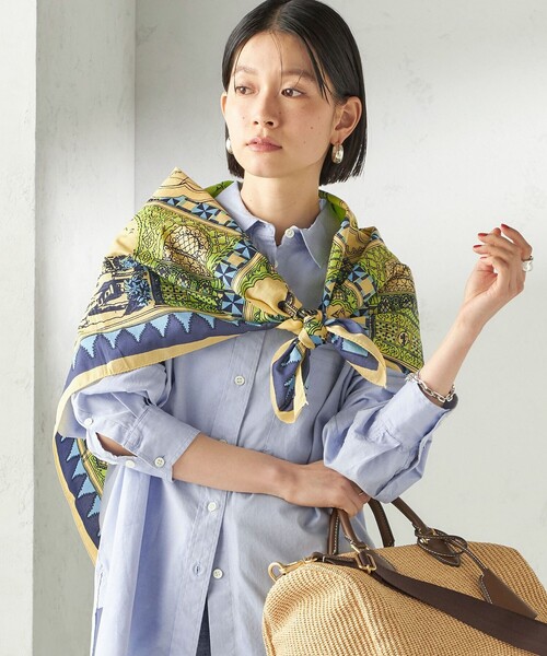 SHIPS別注】BINDU: マップ スカーフ 100×100（バンダナ/スカーフ