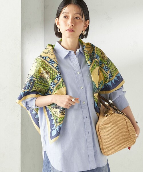 BINDU(ビンドゥー)の「【SHIPS別注】BINDU: マップ スカーフ 100×100(バンダナ/スカーフ・レディース・ピンク系/ライトグリーン/スカイブルー・ONE SIZE)」の6枚目の写真