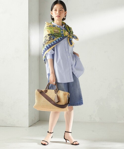 BINDU(ビンドゥー)の「【SHIPS別注】BINDU: マップ スカーフ 100×100(バンダナ/スカーフ・レディース・ピンク系/ライトグリーン/スカイブルー・ONE SIZE)」の7枚目の写真