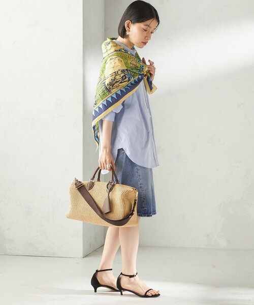 BINDU(ビンドゥー)の「【SHIPS別注】BINDU: マップ スカーフ 100×100(バンダナ/スカーフ・レディース・ピンク系/ライトグリーン/スカイブルー・ONE SIZE)」の10枚目の写真