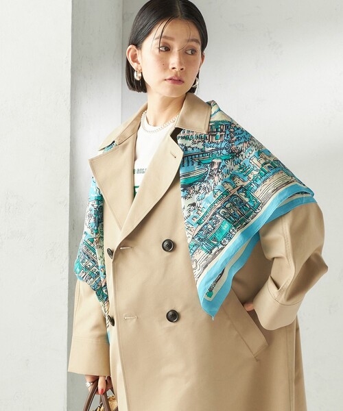 BINDU(ビンドゥー)の「【SHIPS別注】BINDU: マップ スカーフ 100×100(バンダナ/スカーフ・レディース・ピンク系/ライトグリーン/スカイブルー・ONE SIZE)」の12枚目の写真