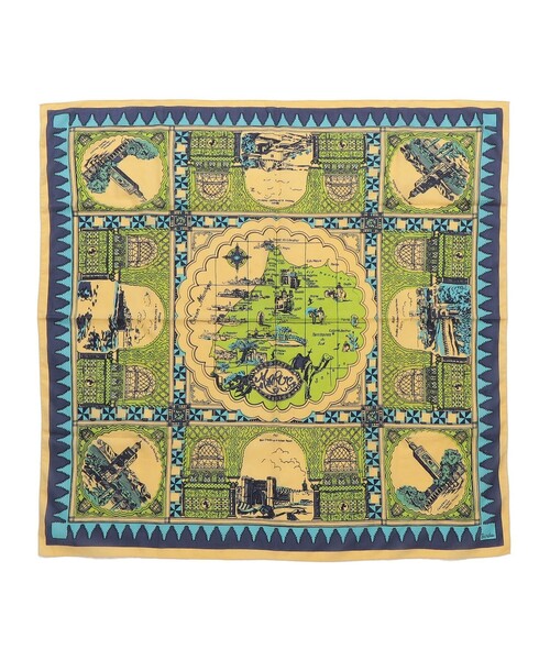 BINDU(ビンドゥー)の「【SHIPS別注】BINDU: マップ スカーフ 100×100(バンダナ/スカーフ・レディース・ピンク系/ライトグリーン/スカイブルー・ONE SIZE)」の20枚目の写真