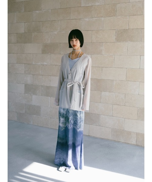 sahara(サハラ)の「Shaped Button Sheer Jacket(その他アウター・レディース・ライトブルー/ブラック・FREE)」の4枚目の写真