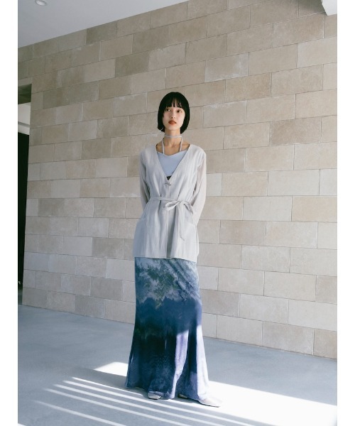 sahara(サハラ)の「Shaped Button Sheer Jacket(その他アウター・レディース・ライトブルー/ブラック・FREE)」の6枚目の写真