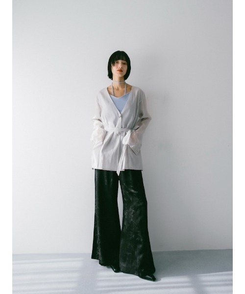 sahara(サハラ)の「Shaped Button Sheer Jacket(その他アウター・レディース・ライトブルー/ブラック・FREE)」の10枚目の写真