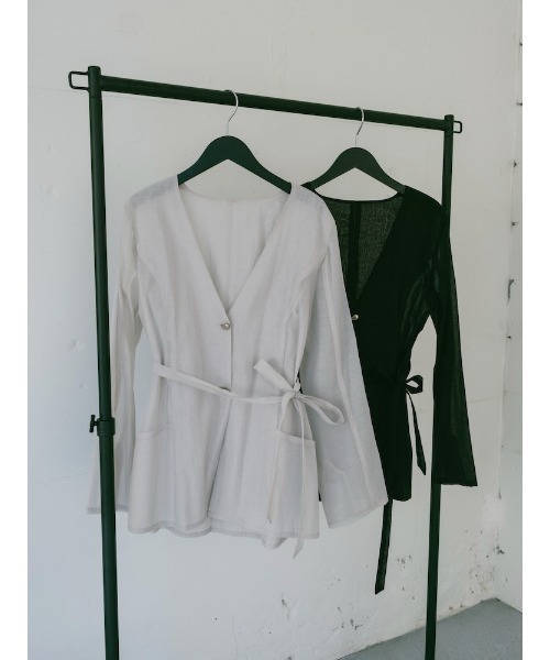 sahara(サハラ)の「Shaped Button Sheer Jacket(その他アウター・レディース・ライトブルー/ブラック・FREE)」の17枚目の写真