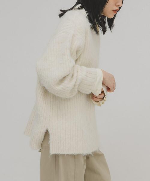 KBF（ケイビーエフ）の「シャギールーズリブニット（ニット/セーター・レディース・グリーン系その他/グレー/アイボリー・ONE）」の13枚目の写真