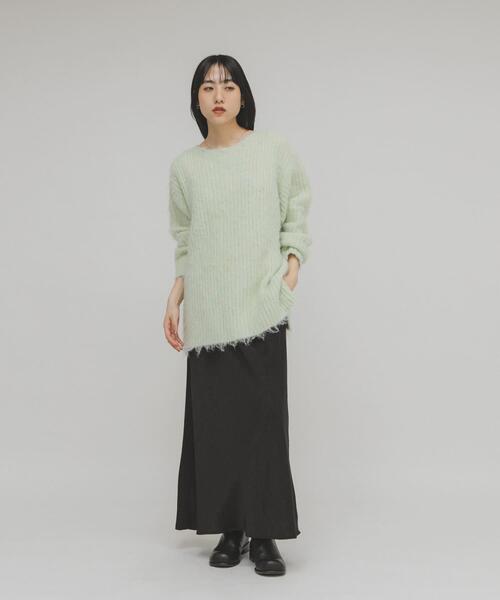 KBF（ケイビーエフ）の「シャギールーズリブニット（ニット/セーター・レディース・グリーン系その他/グレー/アイボリー・ONE）」の20枚目の写真