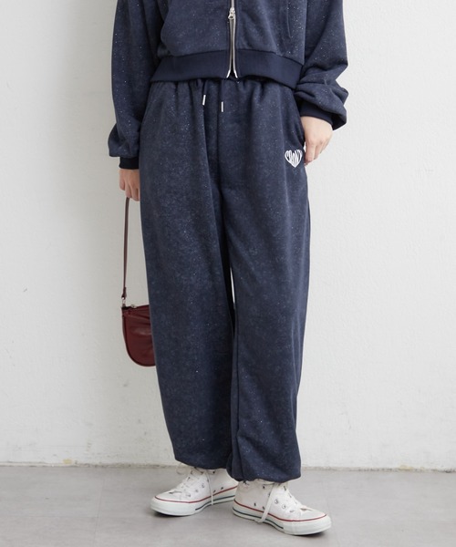 Another Branch olive des olive（アナザーブランチオリーブデオリーブ）の「【SETUP】ピグメント風スウェットパンツ（スウェットパンツ・レディース・チャコールグレー/ピンク/ネイビー・FREE）」の2枚目の写真