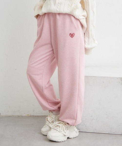 Another Branch olive des olive（アナザーブランチオリーブデオリーブ）の「【SETUP】ピグメント風スウェットパンツ（スウェットパンツ・レディース・チャコールグレー/ピンク/ネイビー・FREE）」の3枚目の写真