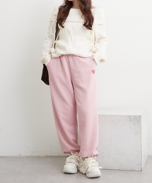 Another Branch olive des olive（アナザーブランチオリーブデオリーブ）の「【SETUP】ピグメント風スウェットパンツ（スウェットパンツ・レディース・チャコールグレー/ピンク/ネイビー・FREE）」の16枚目の写真