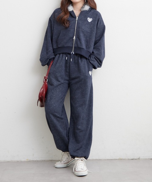 Another Branch olive des olive（アナザーブランチオリーブデオリーブ）の「【SETUP】ピグメント風スウェットパンツ（スウェットパンツ・レディース・チャコールグレー/ピンク/ネイビー・FREE）」の20枚目の写真