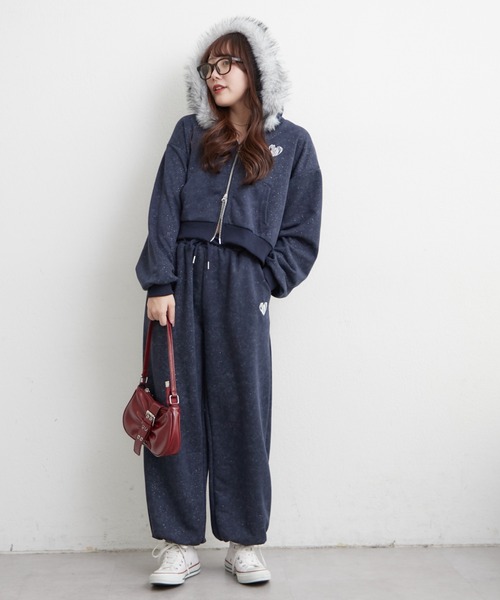 Another Branch olive des olive（アナザーブランチオリーブデオリーブ）の「【SETUP】ピグメント風スウェットパンツ（スウェットパンツ・レディース・チャコールグレー/ピンク/ネイビー・FREE）」の21枚目の写真