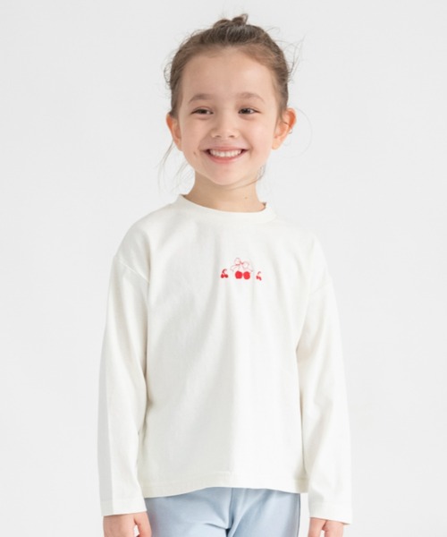 BRANSHES（ブランシェス）の「【ブランシェスmini】アソート長袖Tシャツ（Tシャツ/カットソー・キッズ・イエロー/カラフル/ピンク/サックスブルー/アイボリー・130/80/90/100/120/110）」の2枚目の写真