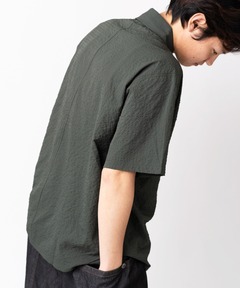 ULシアサッカー スナップボタン半袖シャツ